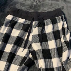 CHRISTMAS PANTS B&W plaid cute soft comfy pants